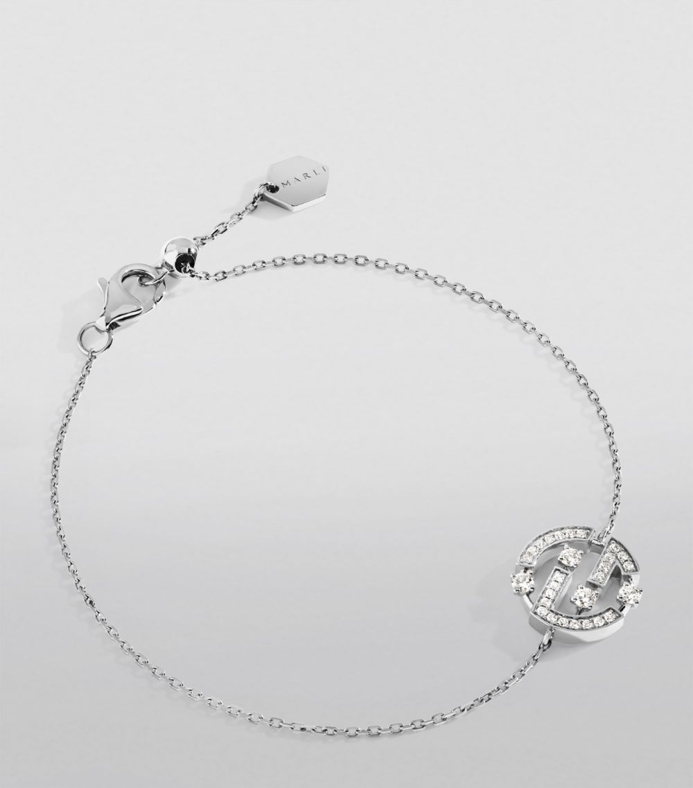  Marli New York White Gold And Diamond Avenues Bracelet