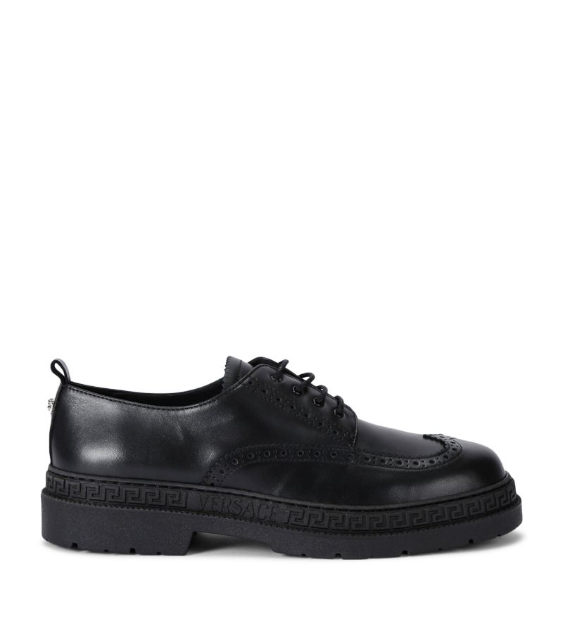 Young Versace Versace Kids Leather Derby Shoes