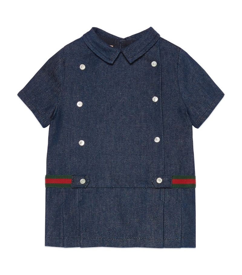 Gucci Gucci Kids Denim Double-Breasted Dress (3-36 Months)