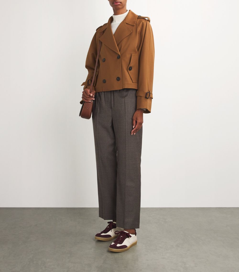 Weekend Max Mara Weekend Max Mara Virgin Wool-Blend Short Trench Coat