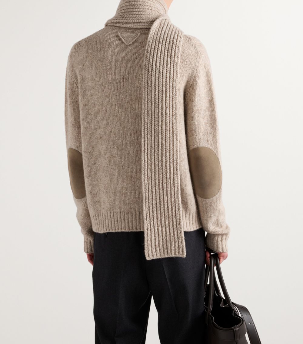 Prada Prada Cashmere Elbow-Patch Sweater