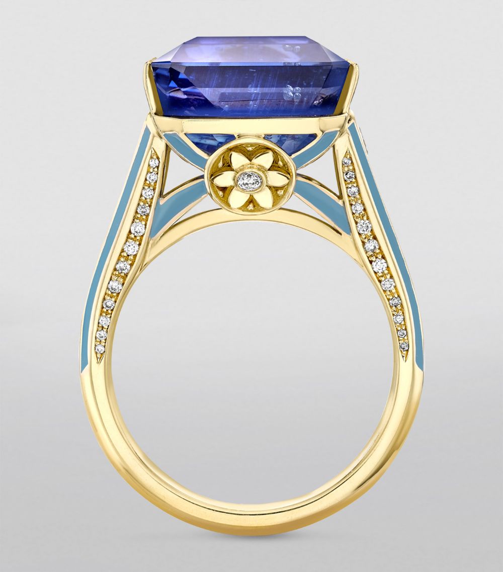Boodles Boodles Yellow Gold, Sapphire And Diamond A Family Journey Paris Tuilleries Ring