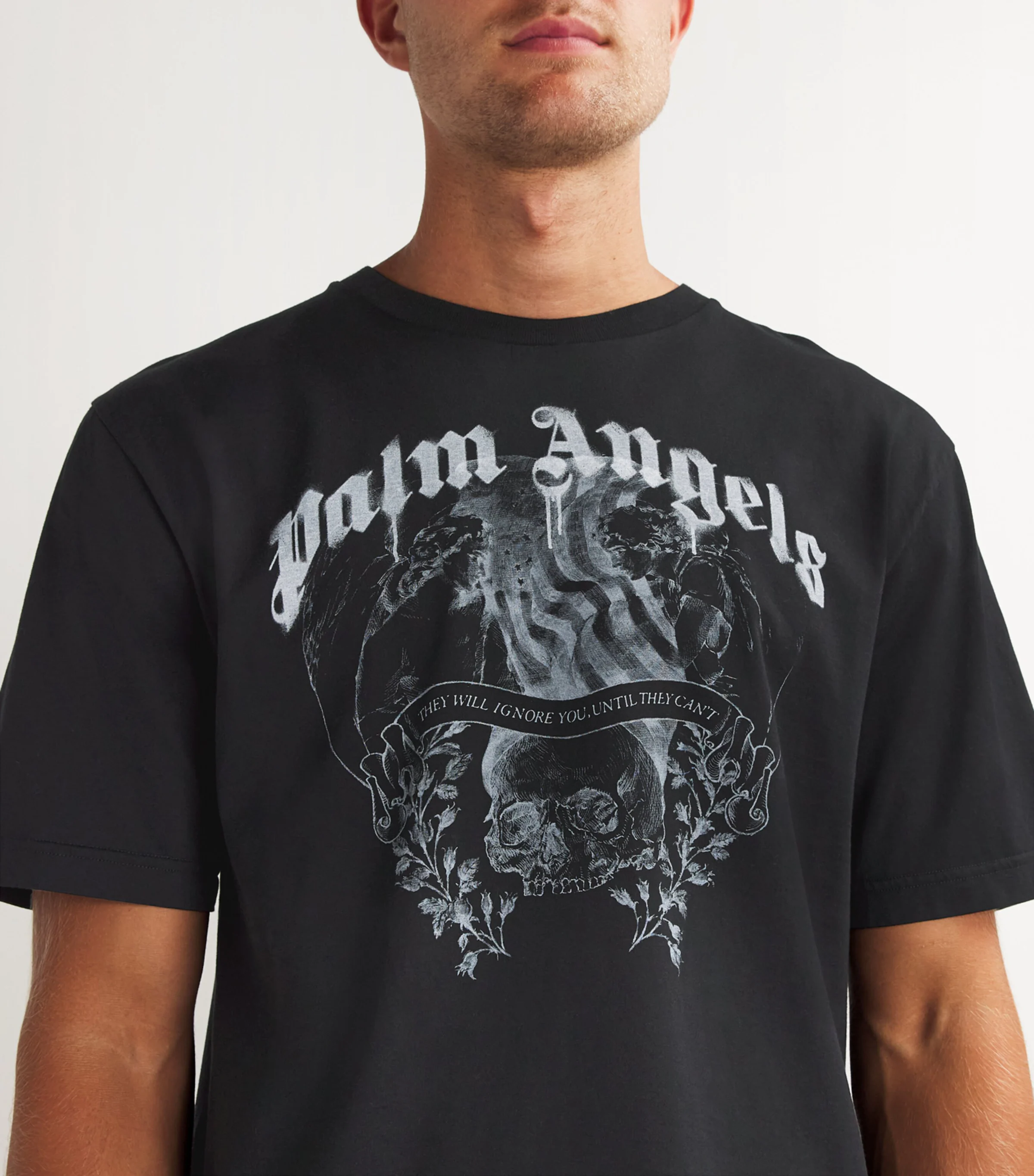 PALM ANGELS Palm Angels Cotton Statement Pencil T-Shirt