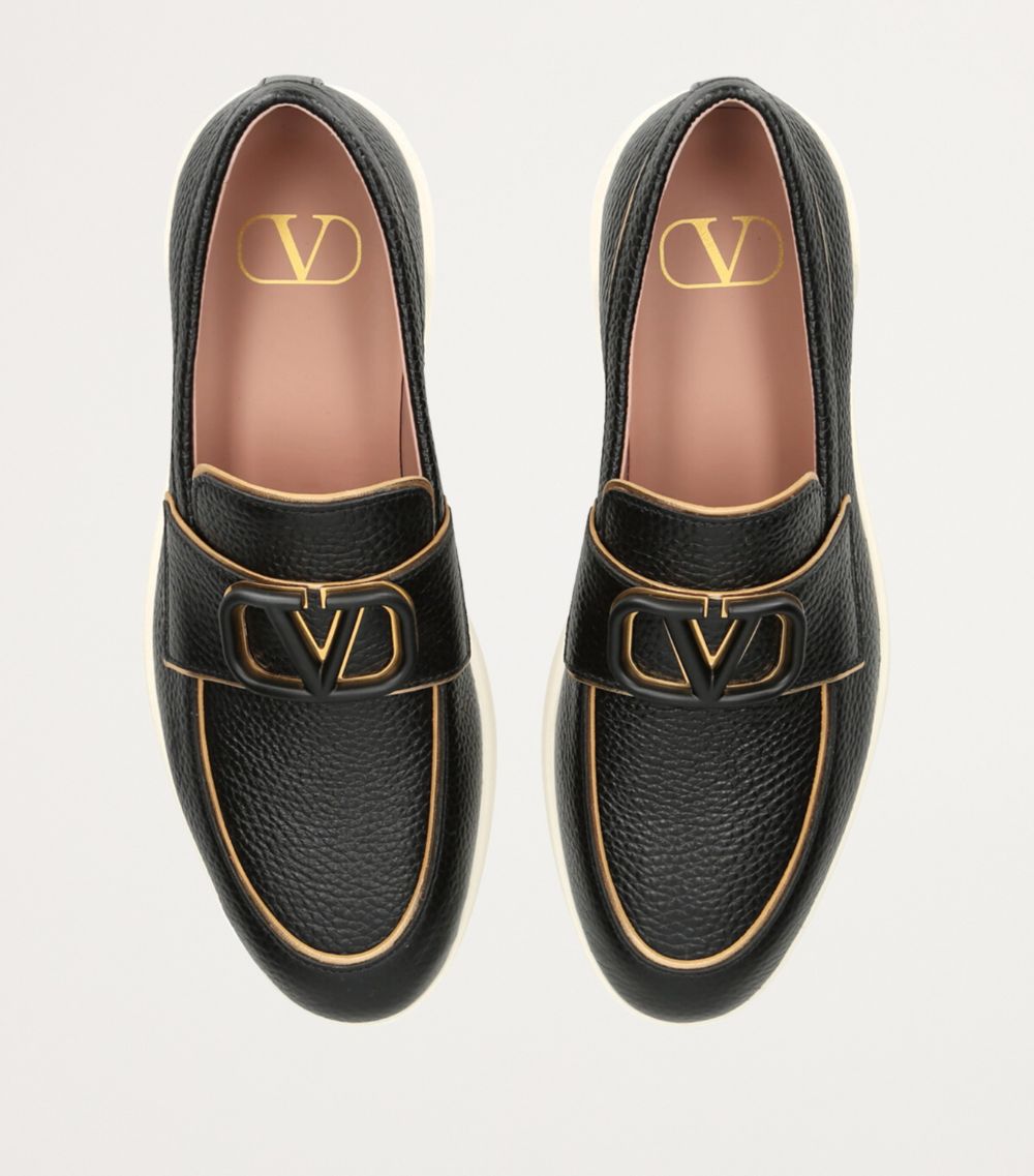 VALENTINO GARAVANI Valentino Garavani Leather Leisure Flow Loafers