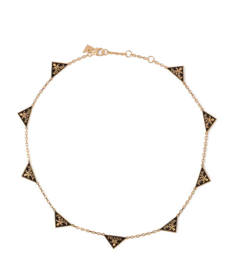 Prada Prada Enamel Triangle Necklace