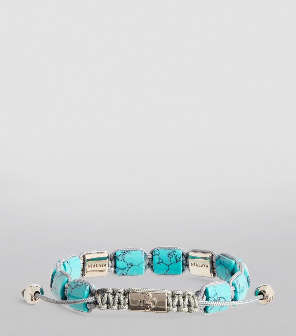Nialaya Jewelry Nialaya Jewelry Turquoise Dorje Flatbead Bracelet