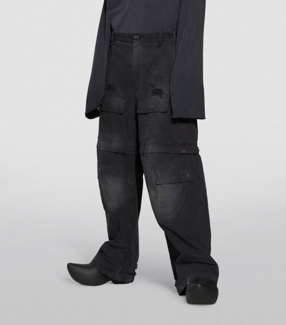 Balenciaga Balenciaga Distressed Cargo Trousers