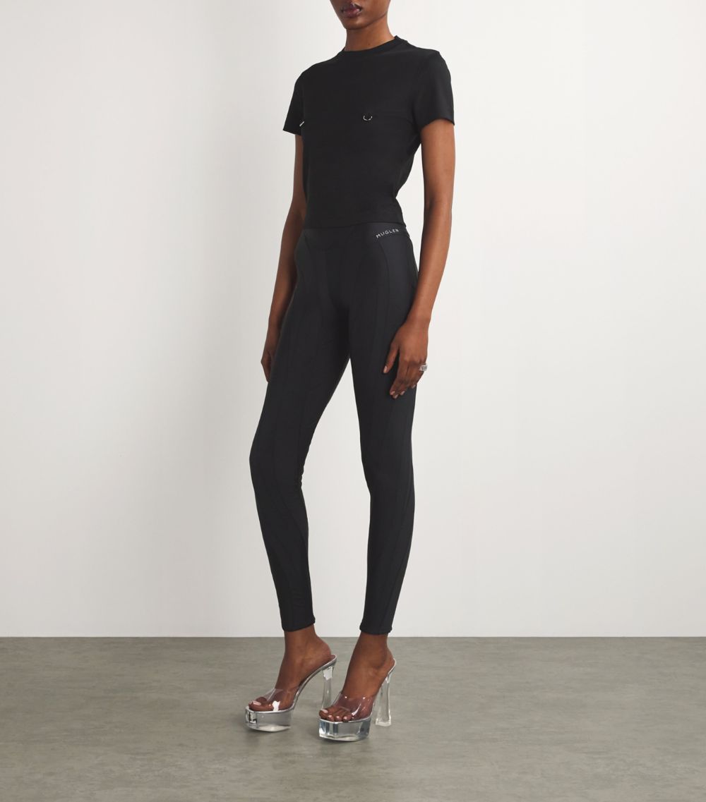 Mugler Mugler Panelled Spiral Leggings