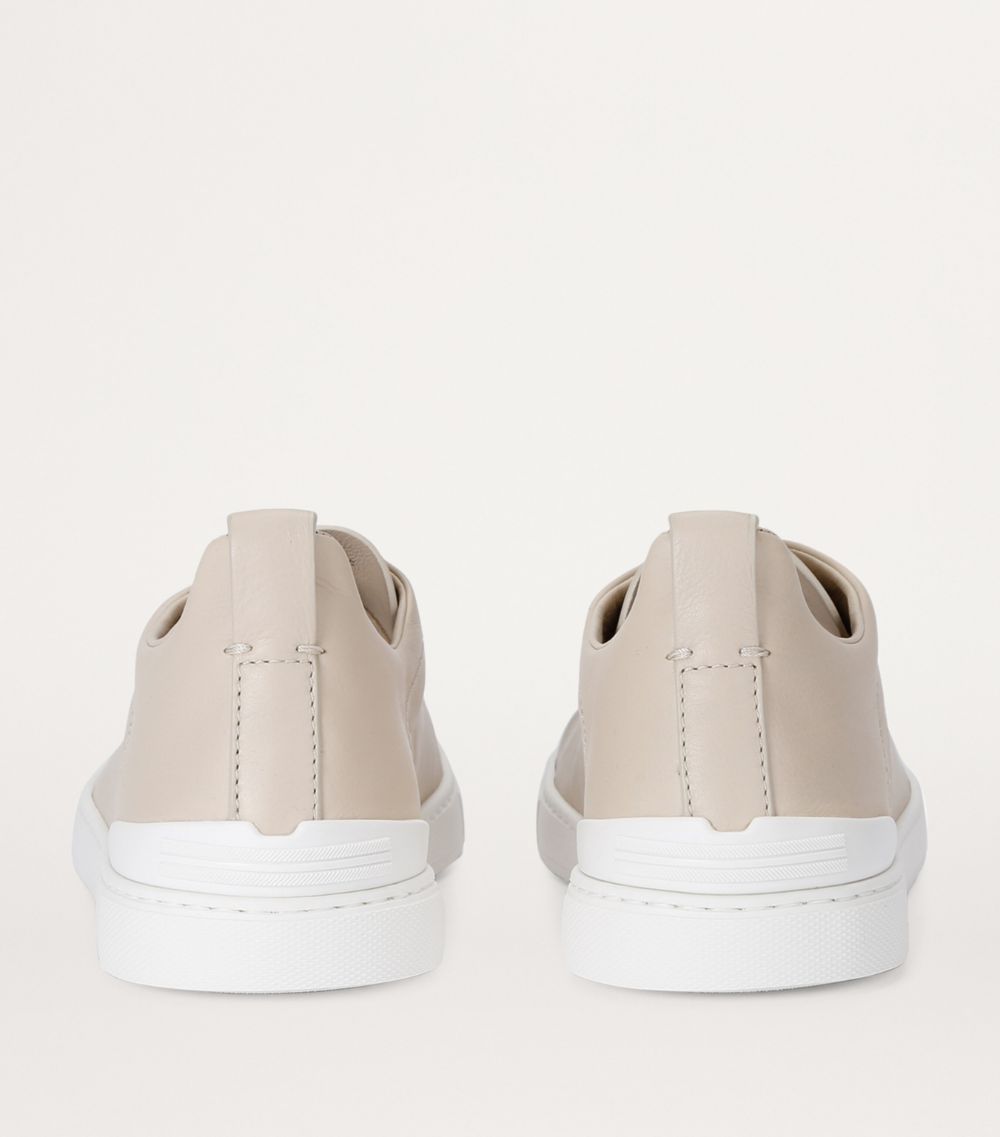 zegna Zegna Secondskin Leather Triple Stitch Sneakers