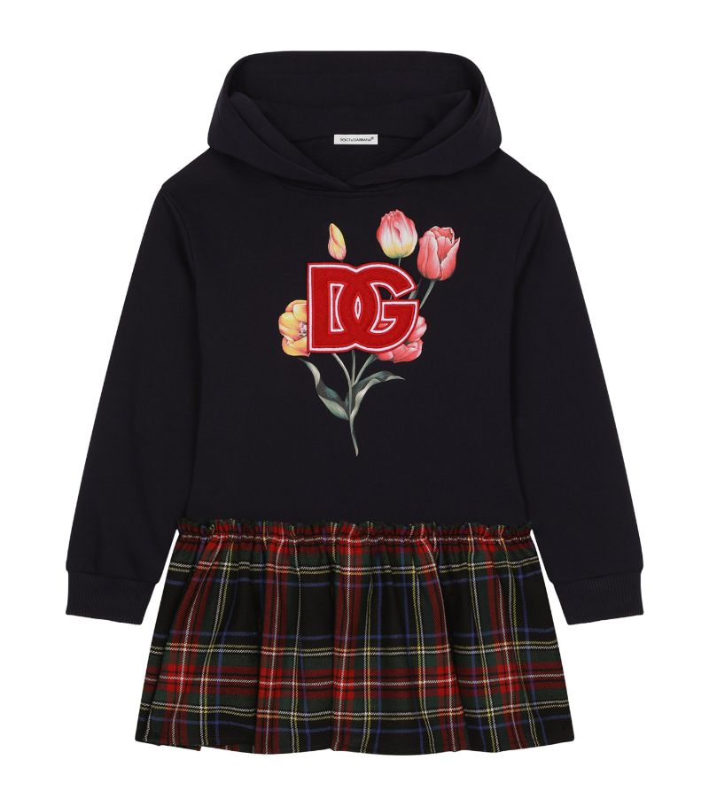 Dolce & Gabbana Dolce & Gabbana Kids Cotton-Blend Hooded Dress (8-12 Years)