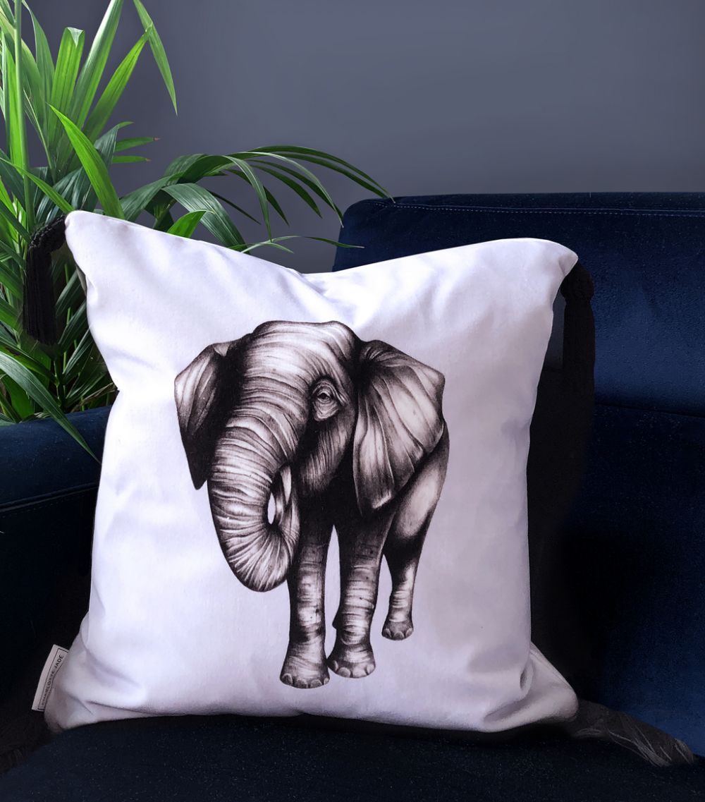 Charlotte Jade Charlotte Jade Velvet Elephant Cushion