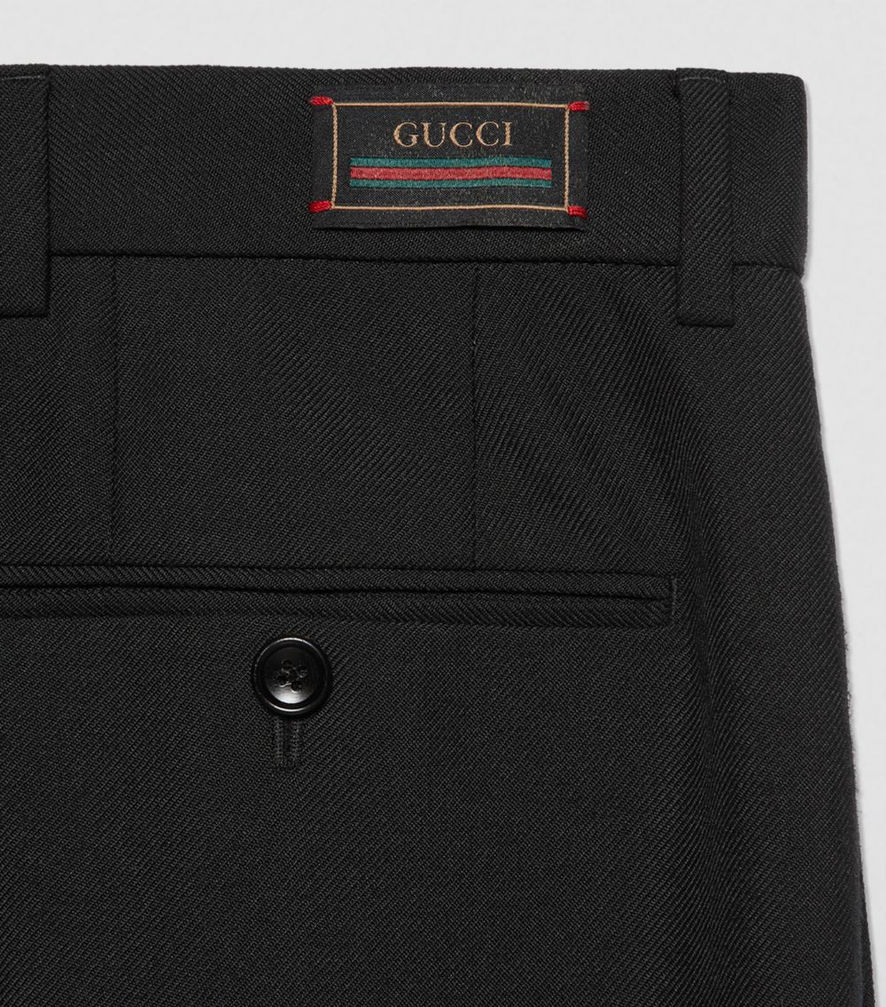 Gucci Gucci Wool-Blend Tailored Trousers