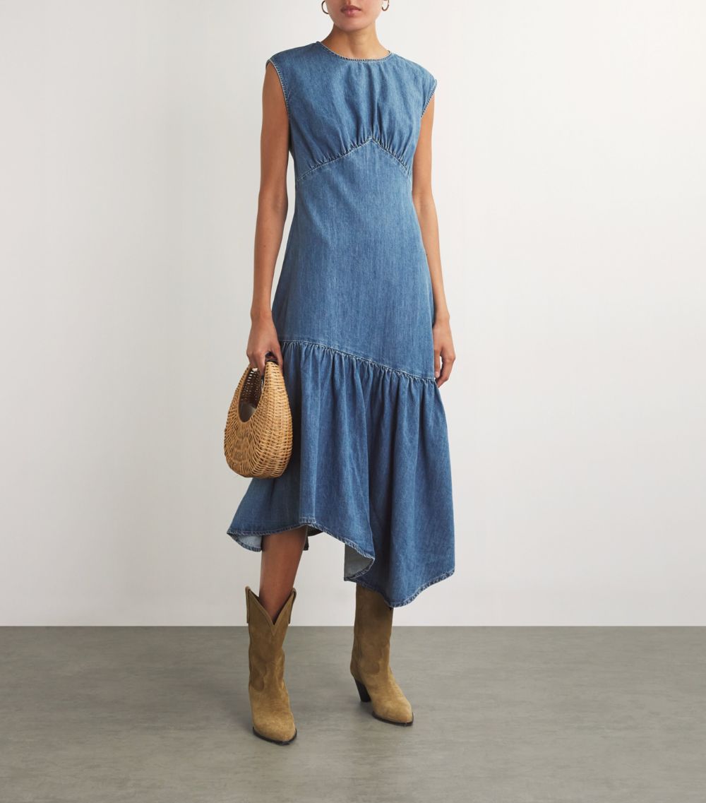 Frame Frame Asymmetric-Hem Midi Dress