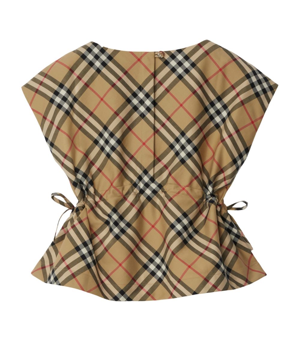 Burberry Burberry Kids Front-Pleat Check Print Top (3-14 Years)