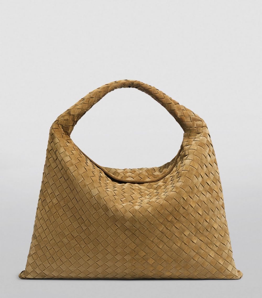 Bottega Veneta Bottega Veneta Large Suede Hop Shoulder Bag