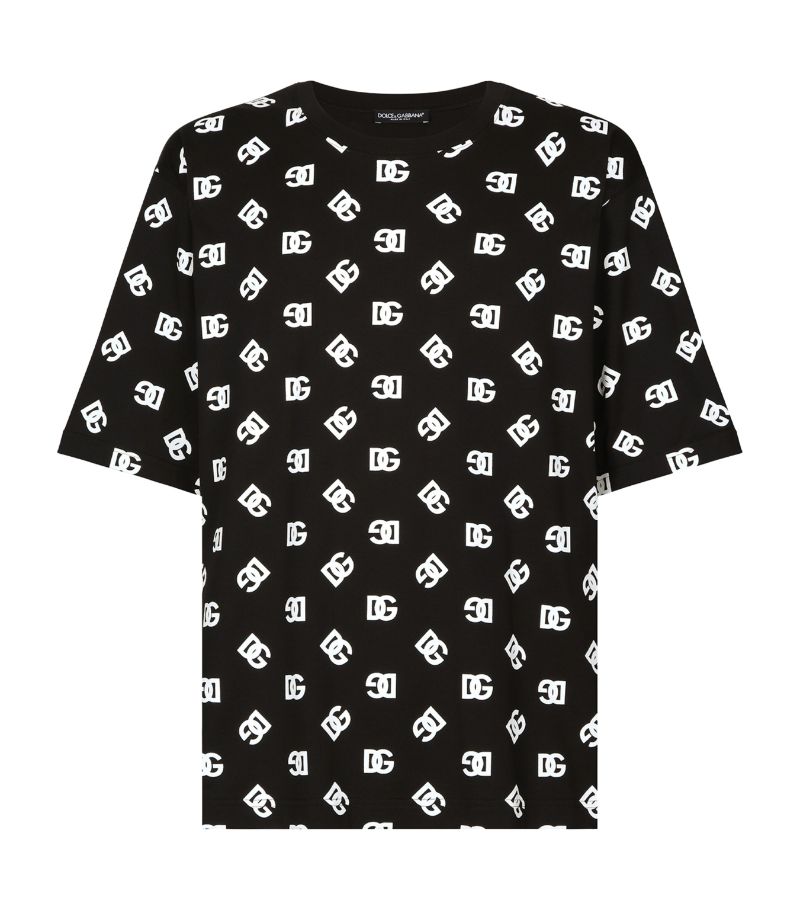 Dolce & Gabbana Dolce & Gabbana Cotton Dg Monogram Print T-Shirt