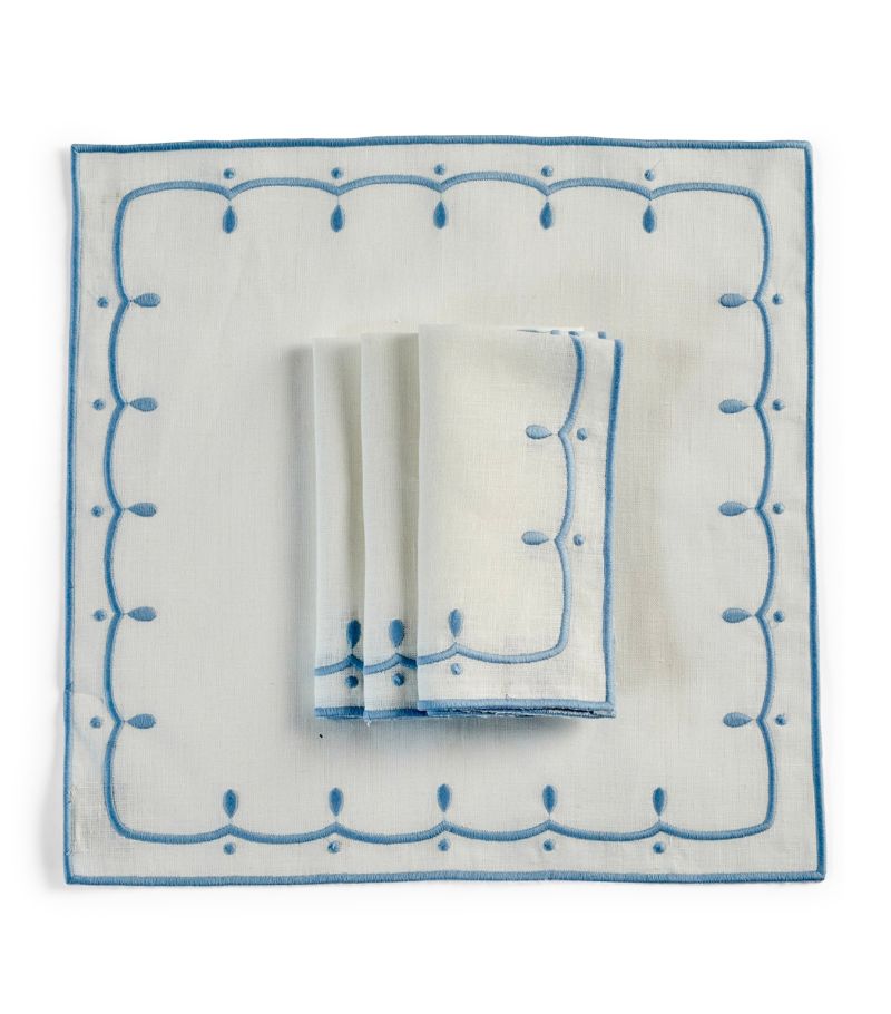  Maison Margaux Set Of 4 Peony Napkins (40Cm X 40Cm)