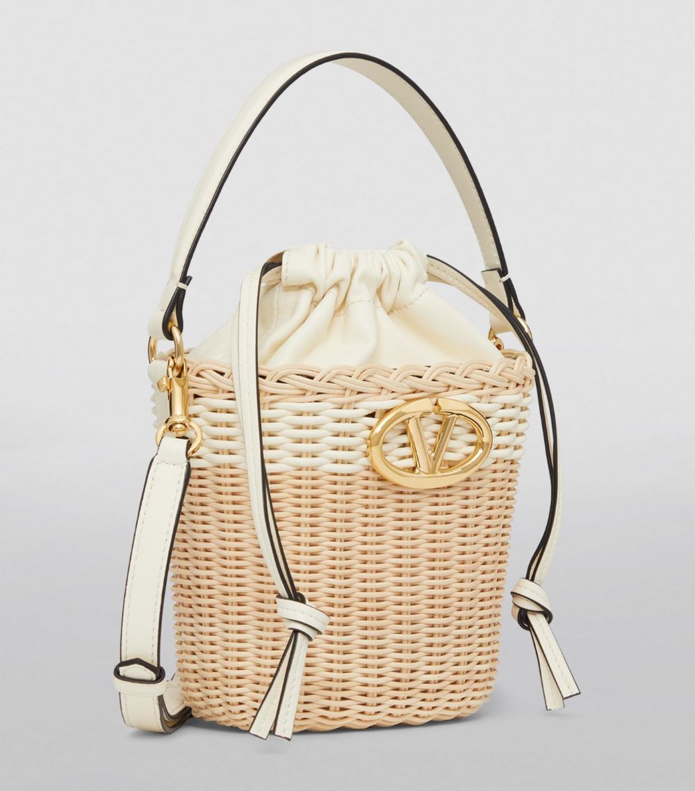 VALENTINO GARAVANI Valentino Garavani Straw Signature Bucket Bag