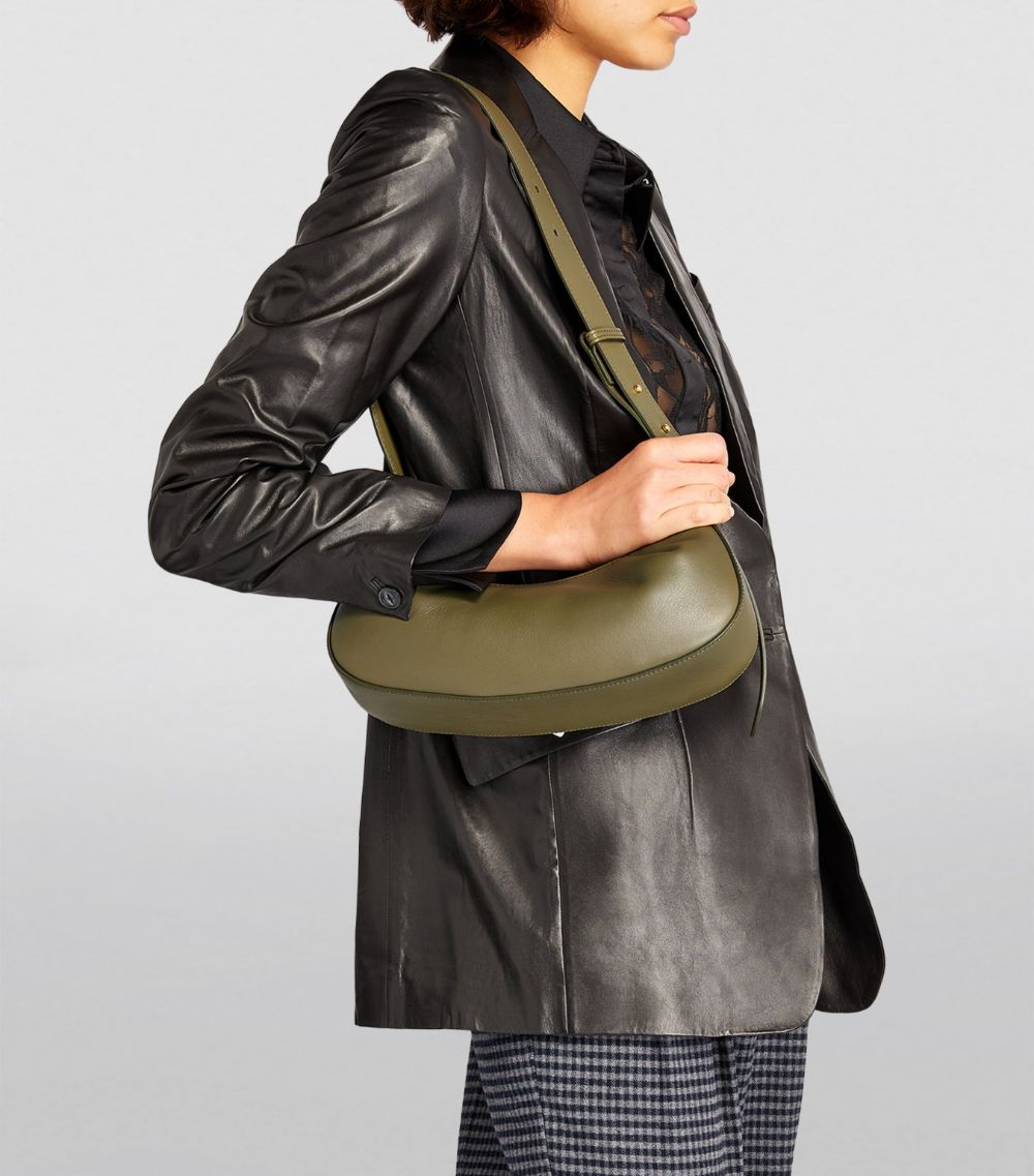 Elleme Elleme Leather Dimple Moon Shoulder Bag