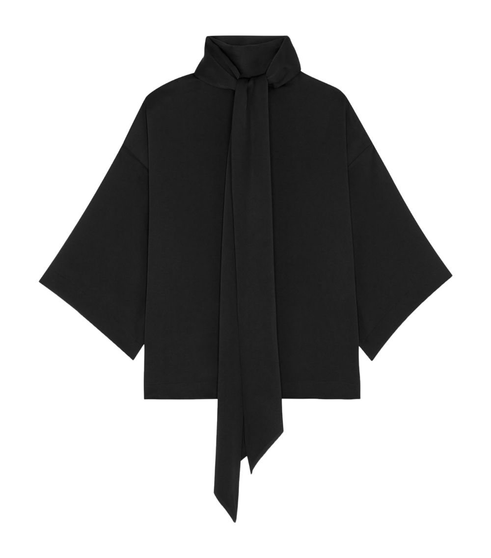 Saint Laurent Saint Laurent Satin Pussybow Blouse