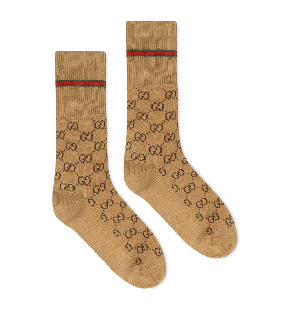 Gucci Gucci Monogram Web Stripe Socks