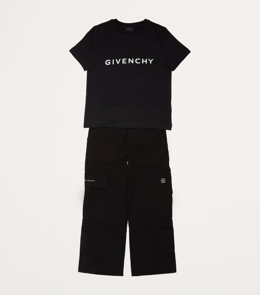 Givenchy Givenchy Kids Stretch-Cotton Cargo Trousers (4-12+ Years)