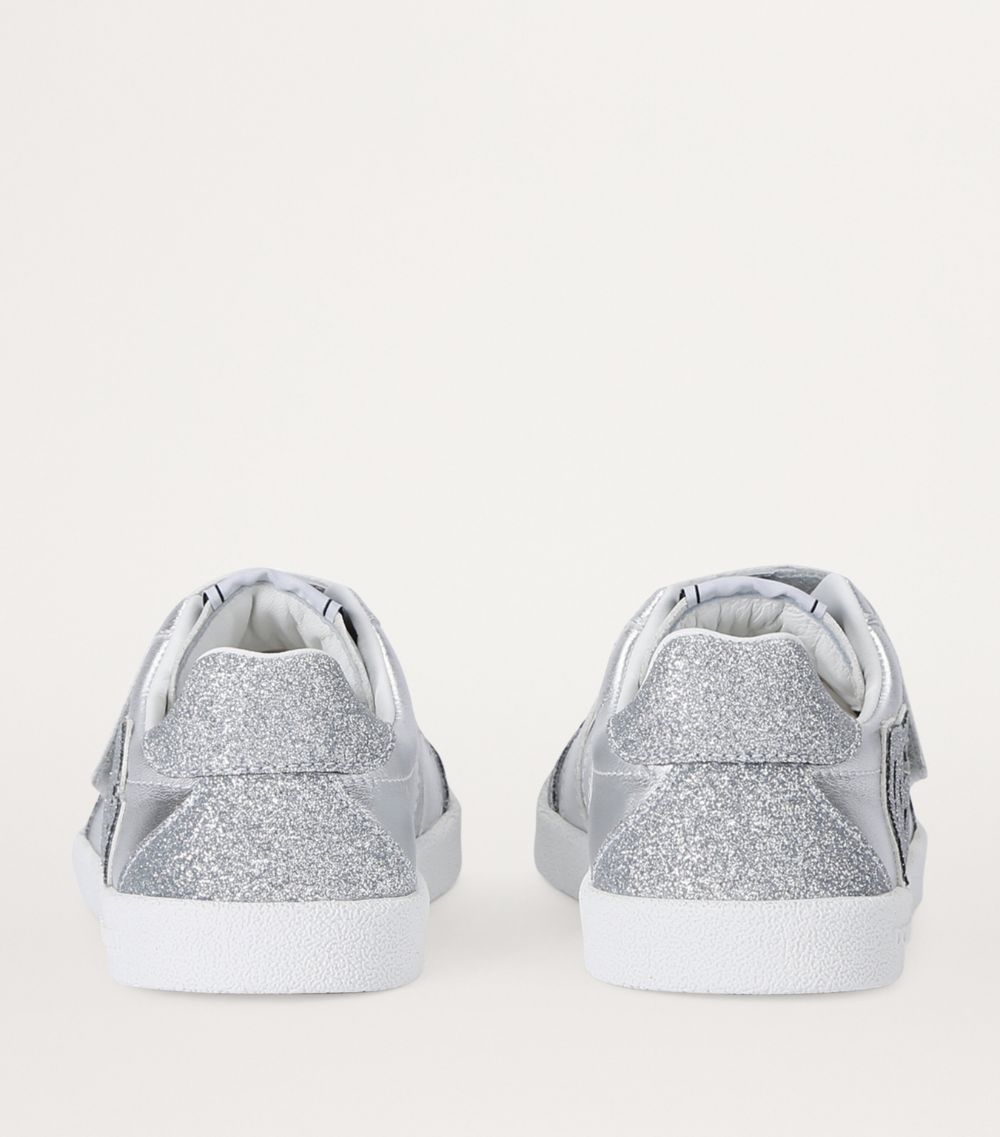 Dolce & Gabbana Dolce & Gabbana Kids Leather Glitter Logo Sneakers