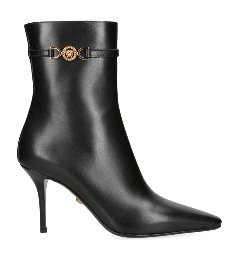 Versace Versace Medusa Heeled Ankle Boots 85