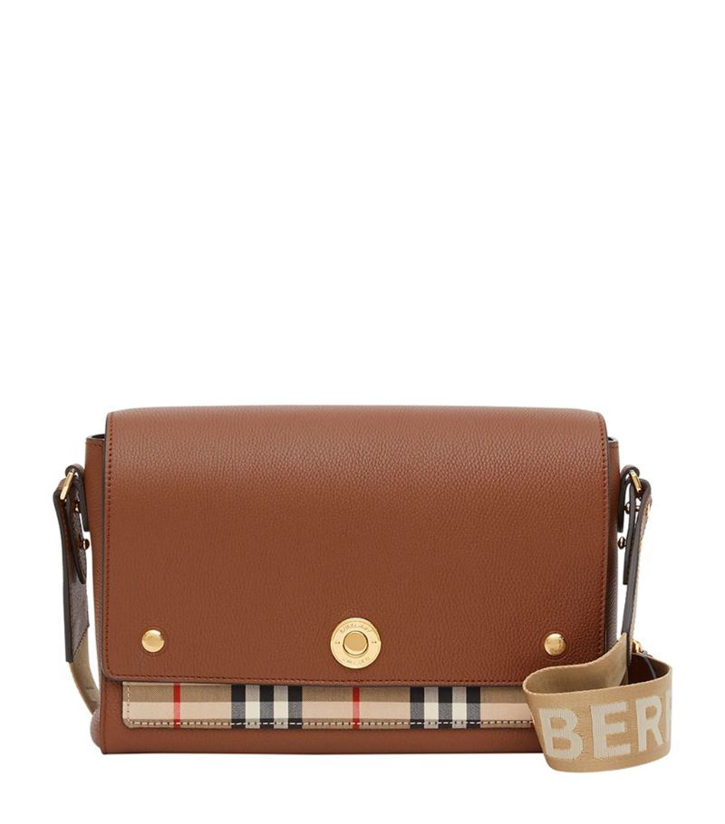 Burberry Burberry Leather Vintage Check Note Cross-Body Bag