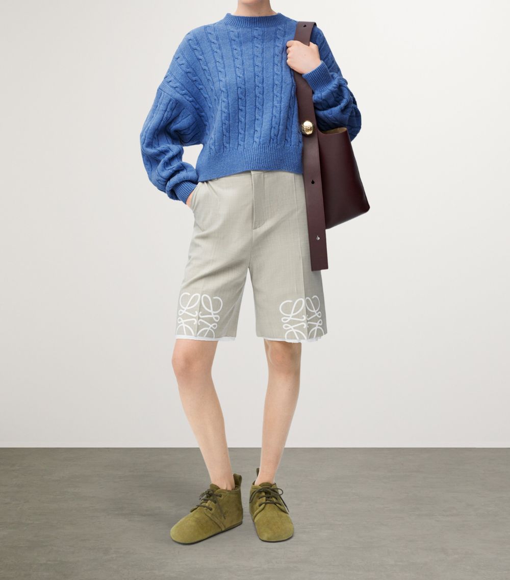 Loewe Loewe Wool Cable-Knit Sweater