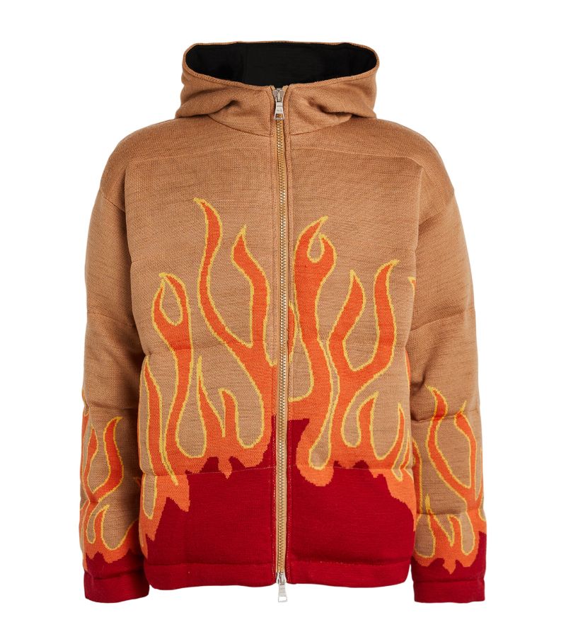 Haculla Haculla Wool Knit Flames Puffer Jacket