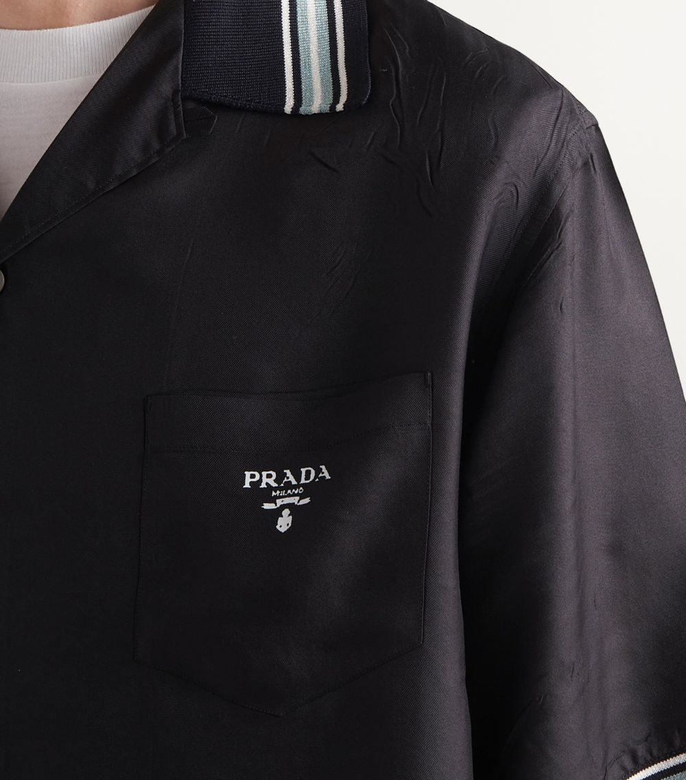 Prada Prada Silk Short-Sleeve Shirt