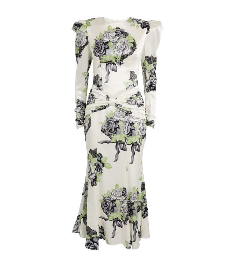 Alessandra Rich Alessandra Rich Silk Floral Maxi Dress