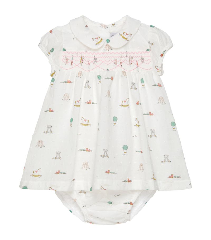 Trotters Trotters Bunny & Friends Smocked Bodysuit (0-9 Months)