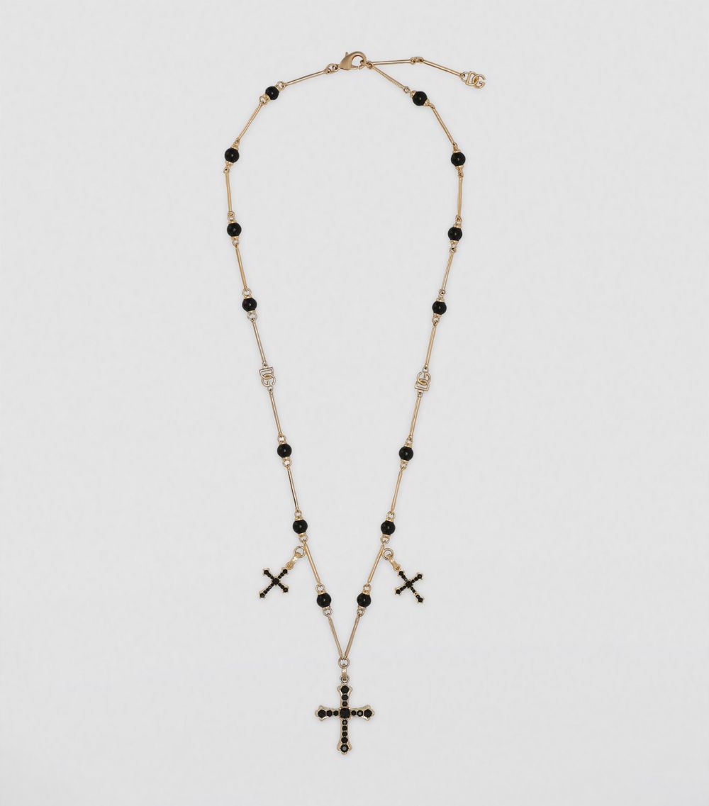 Dolce & Gabbana Dolce & Gabbana Beaded Cross Necklace