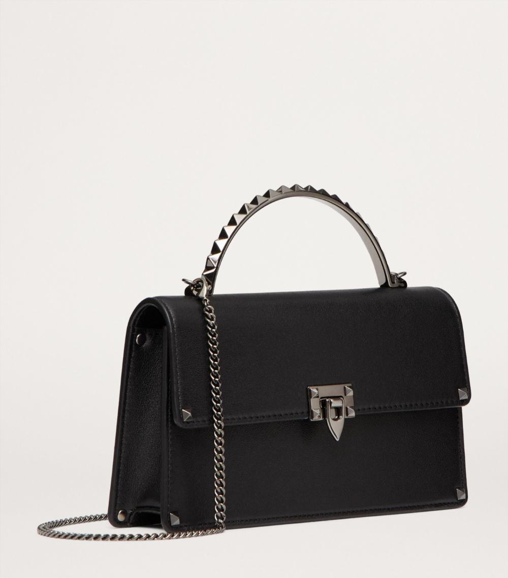 VALENTINO GARAVANI Valentino Garavani Mini Leather Rockstud Top-Handle Bag