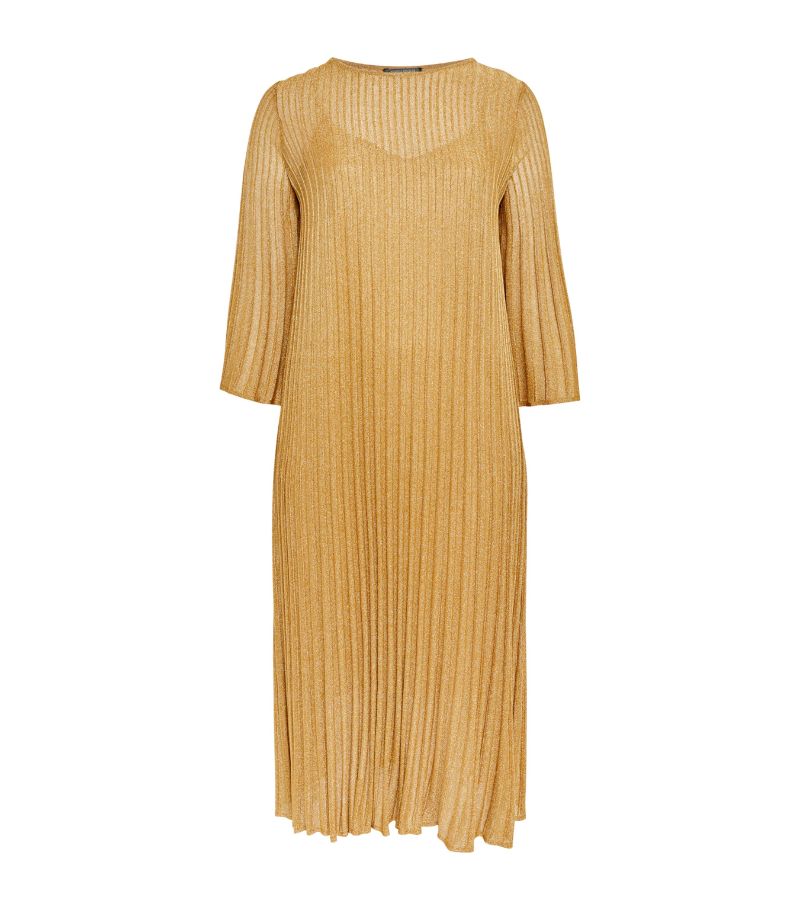 Marina Rinaldi Marina Rinaldi Knitted Pleated Maxi Dress