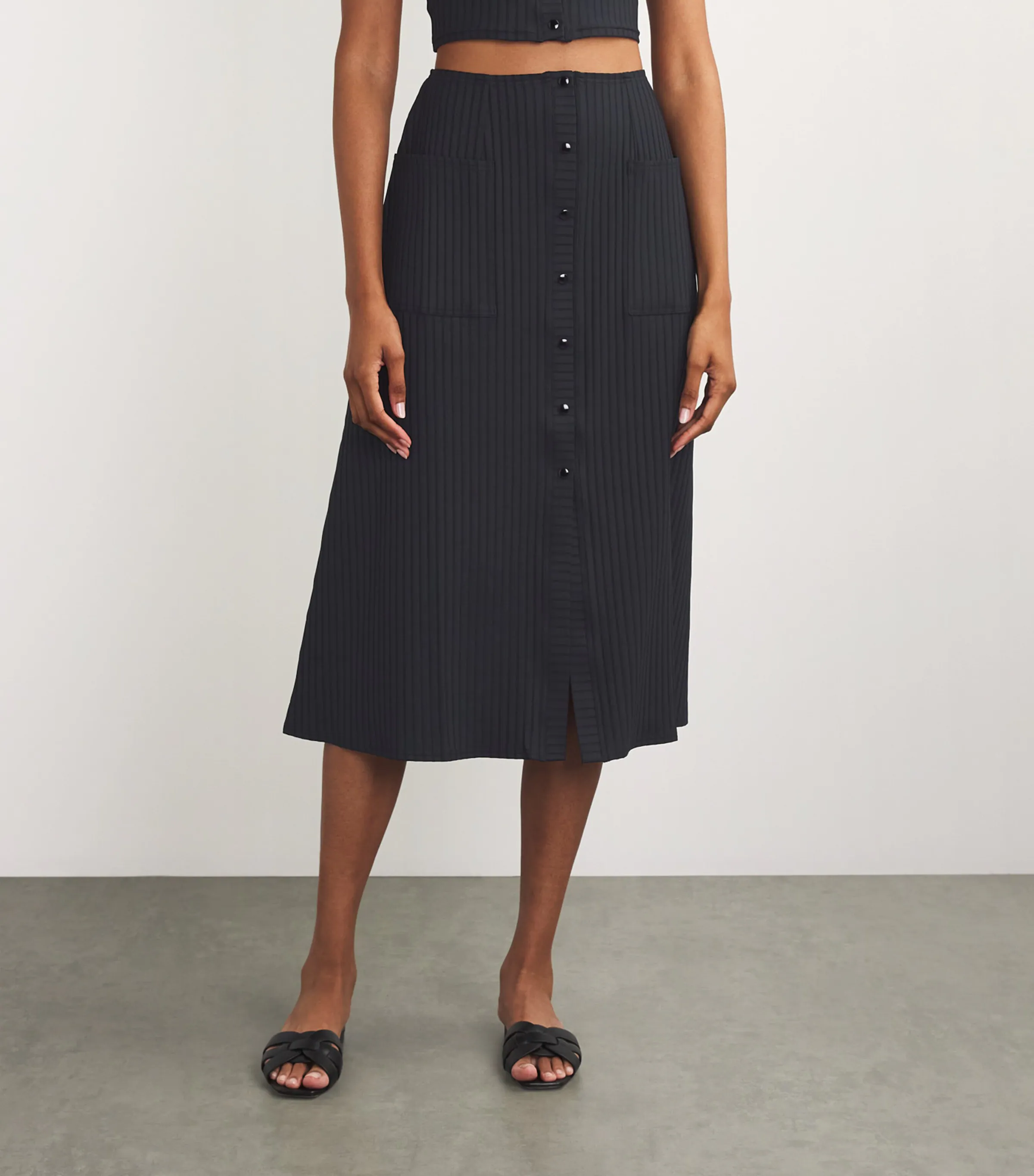 Eres Eres Ribbed Copacabana Midi Skirt