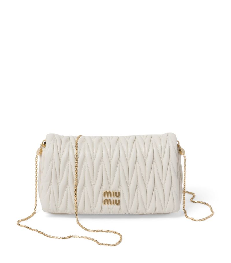 Miu Miu Miu Miu Leather Matelassé Mini Shoulder Bag