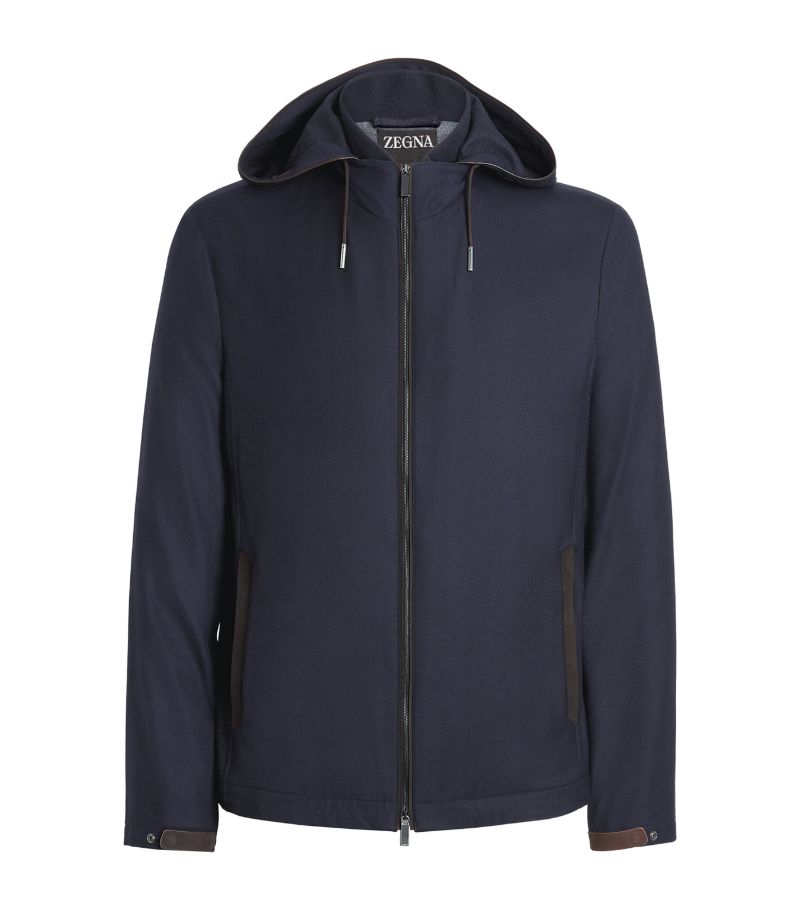 zegna Zegna Wool Hooded Jacket