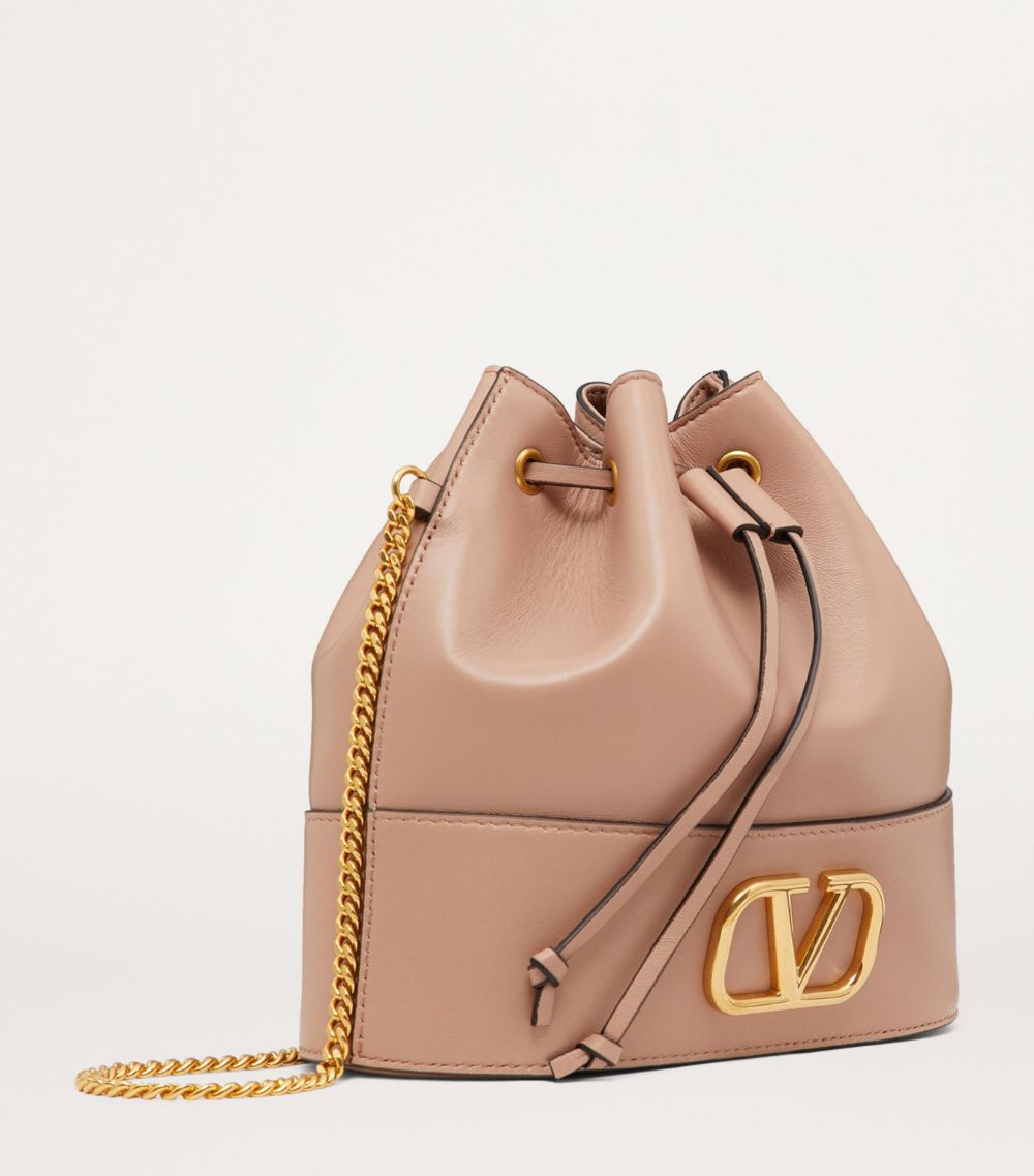 VALENTINO GARAVANI Valentino Garavani Leather Vlogo Bucket Bag