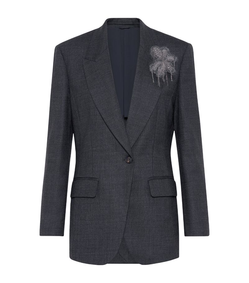 Brunello Cucinelli Brunello Cucinelli Wool-Blend Blazer