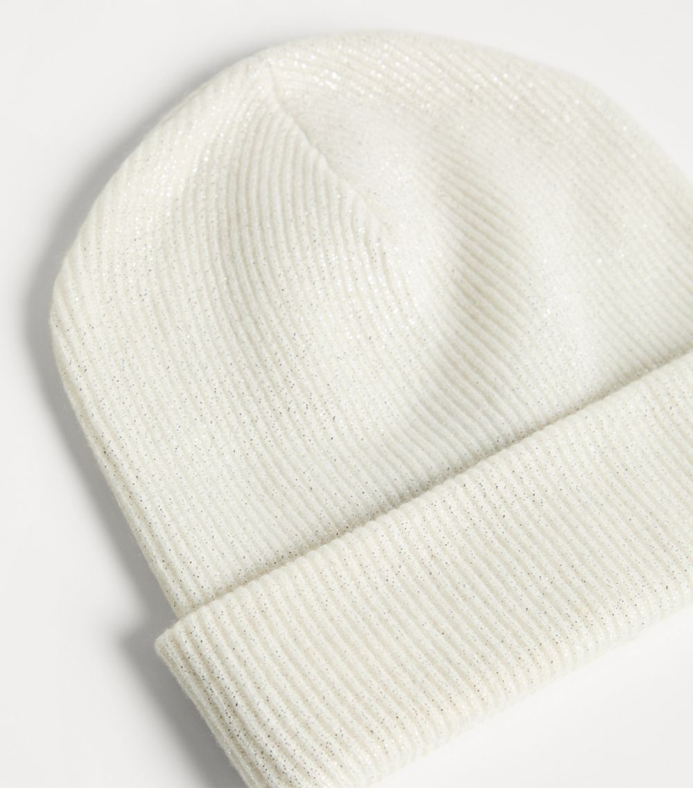 Brunello Cucinelli Kids Brunello Cucinelli Kids Cashmere Metallic-Fleck Beanie