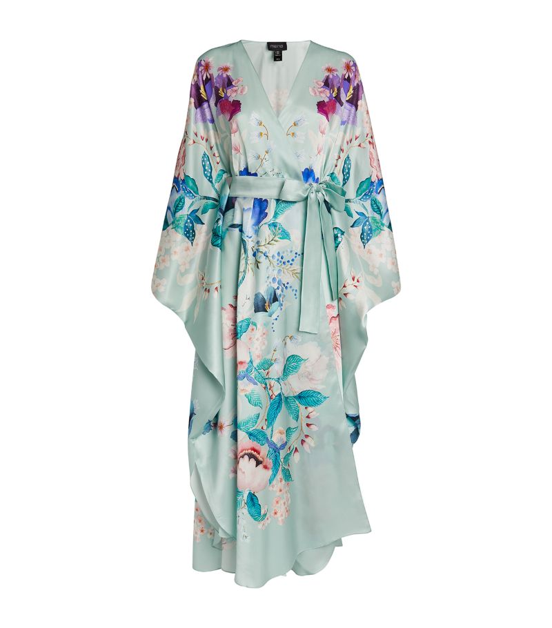 Meng Meng Silk Floral Long Kimono
