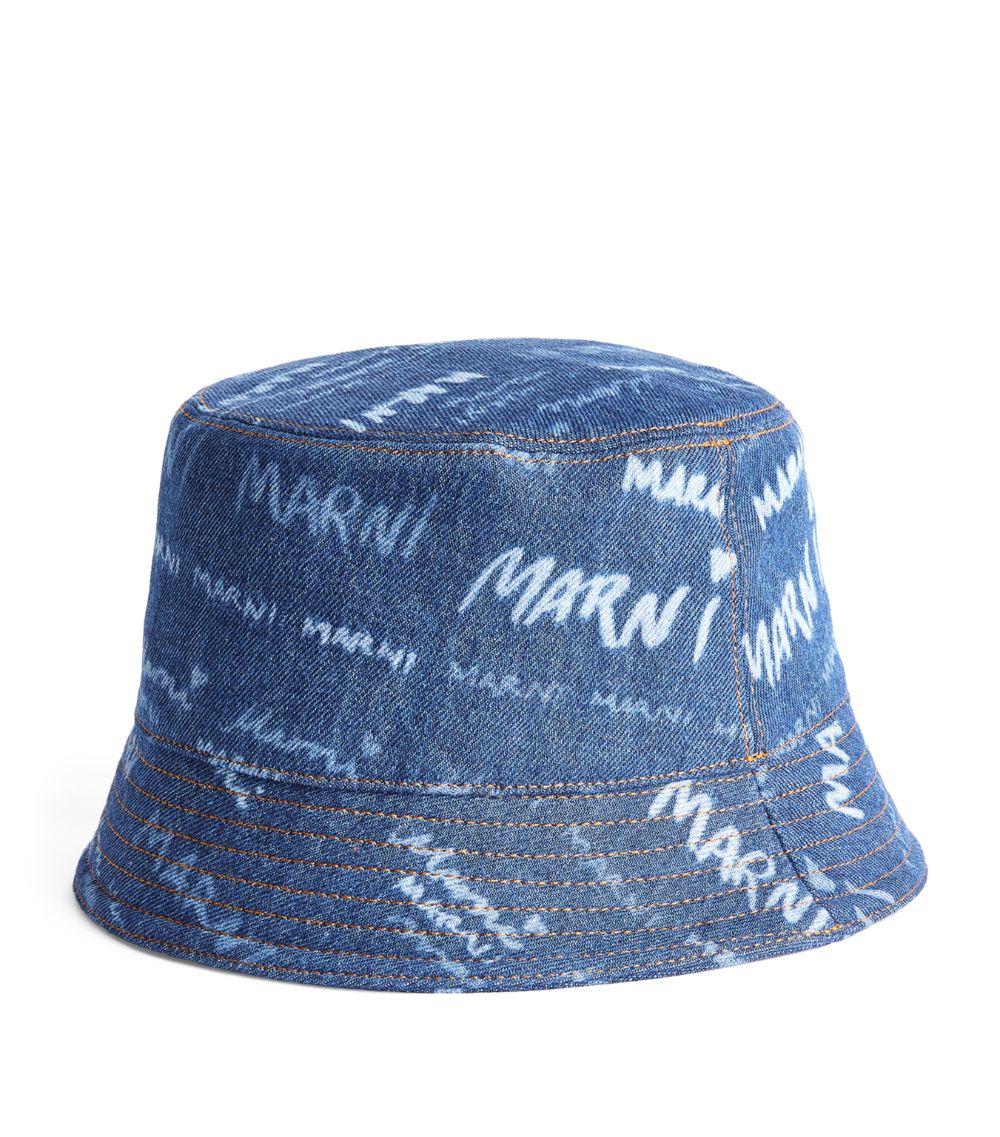 Marni Marni Denim Logo Bucket Hat