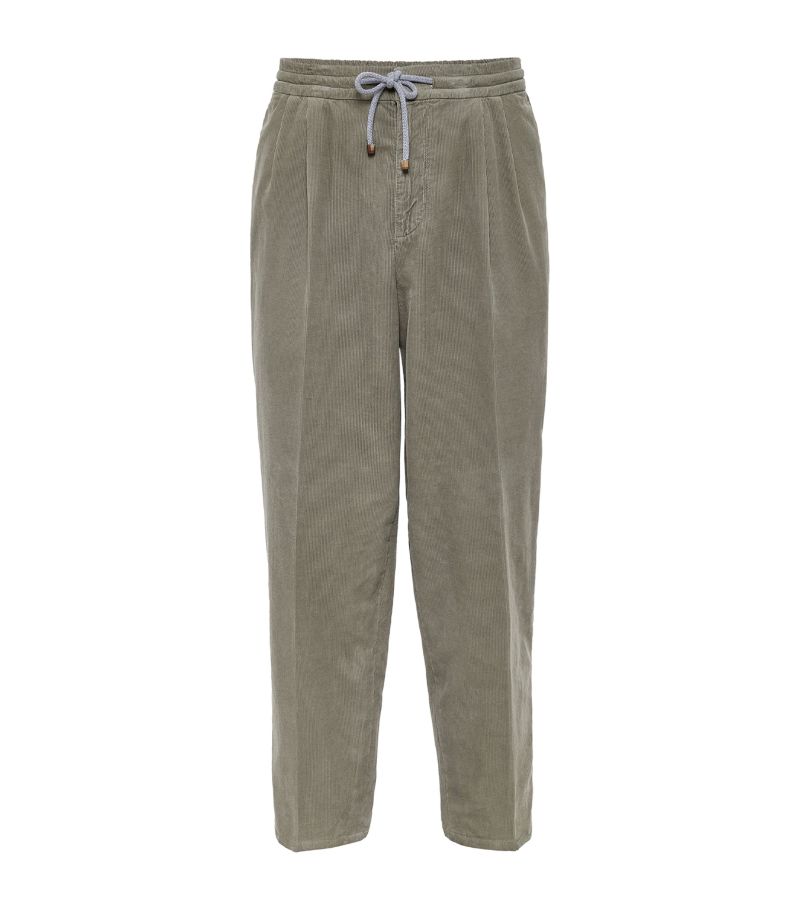 Brunello Cucinelli Brunello Cucinelli Corduroy Drawstring Trousers