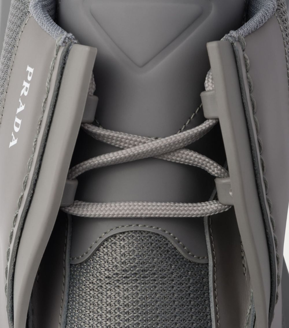 Prada Prada Brushed Leather Systeme Sneakers