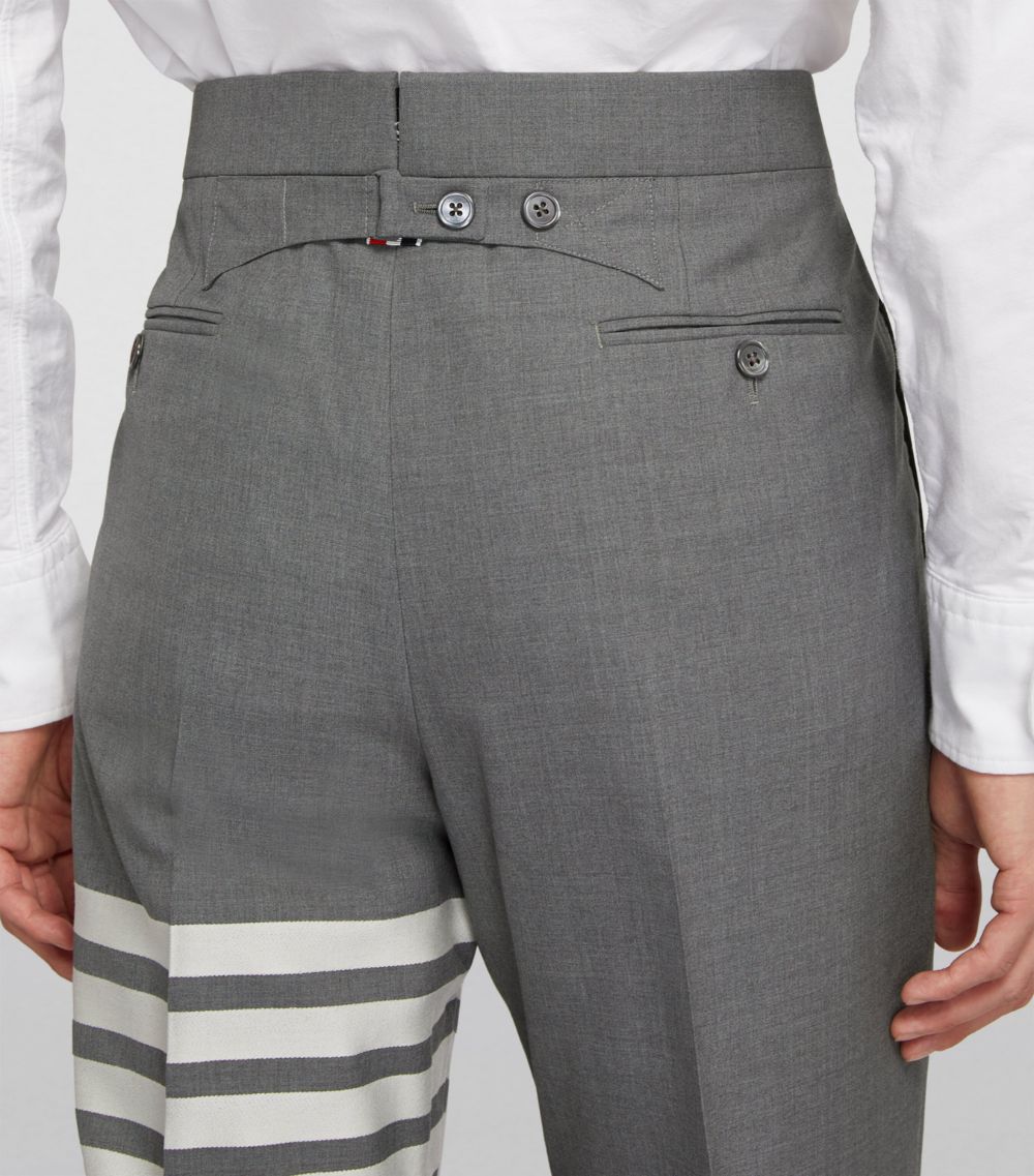 Thom Browne Thom Browne Wool 4-Bar Stripe Tailored Trousers