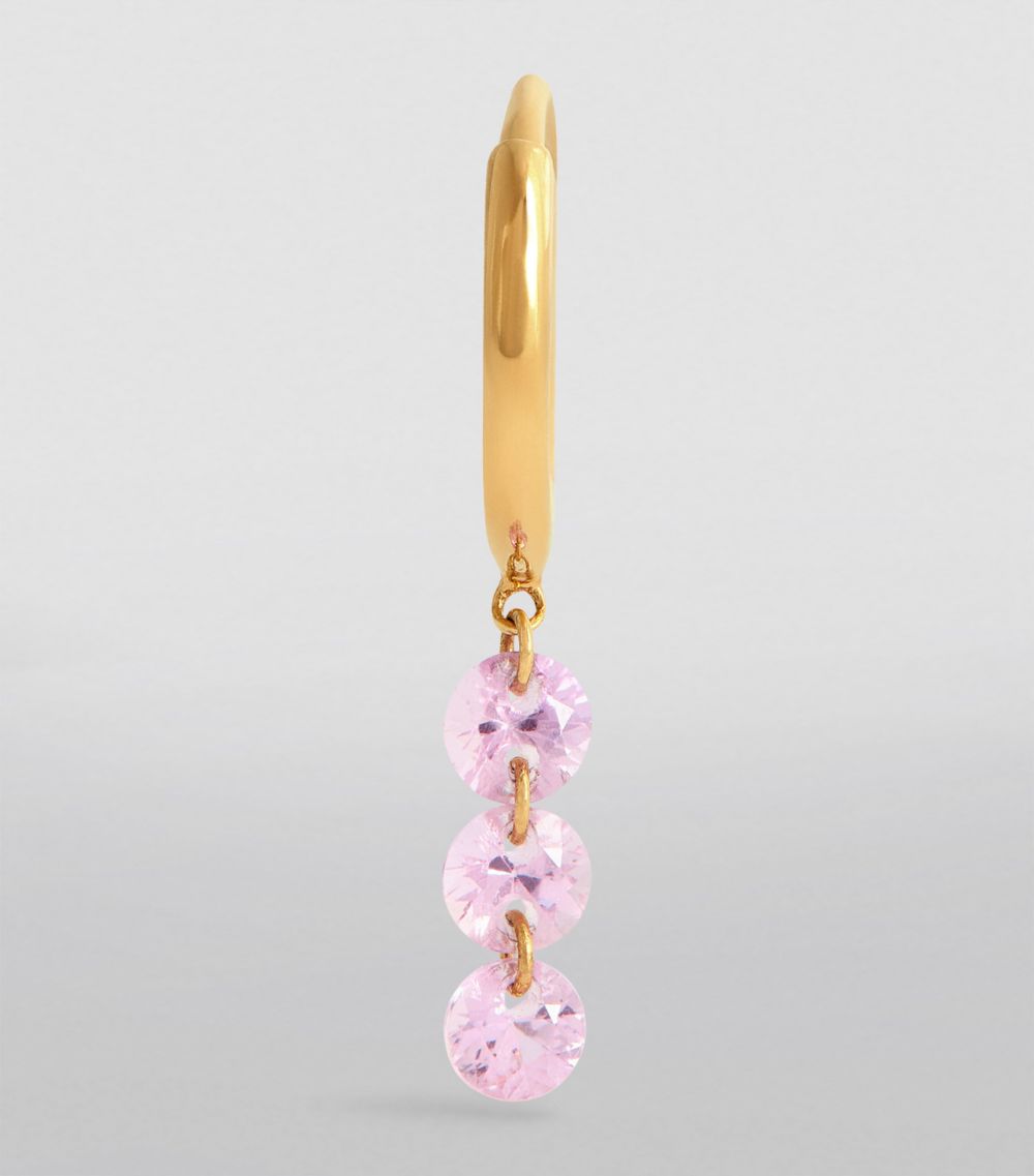 Persée Persée Yellow Gold And Sapphire Single Earring