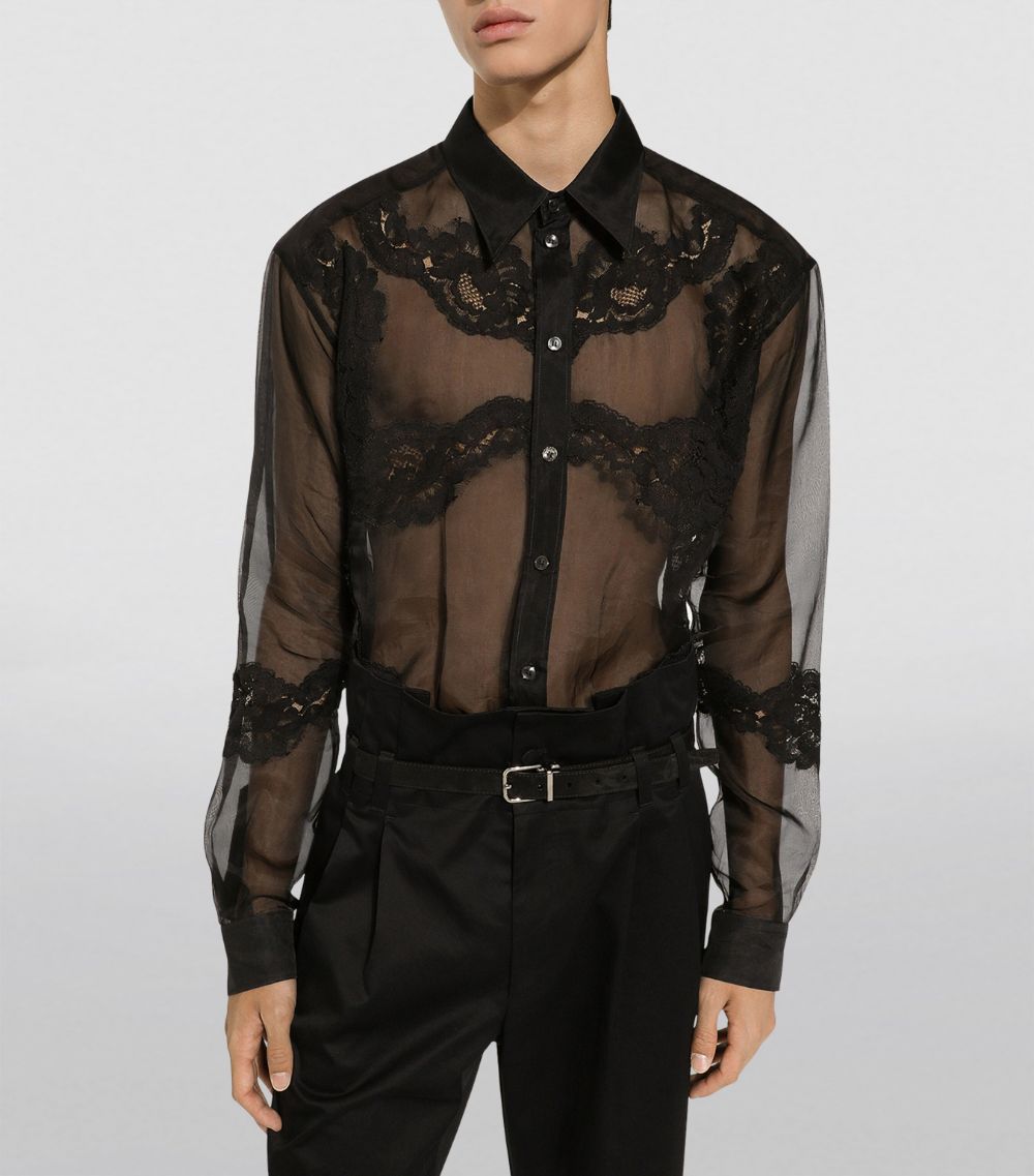 Dolce & Gabbana Dolce & Gabbana Lace-Trim Shirt